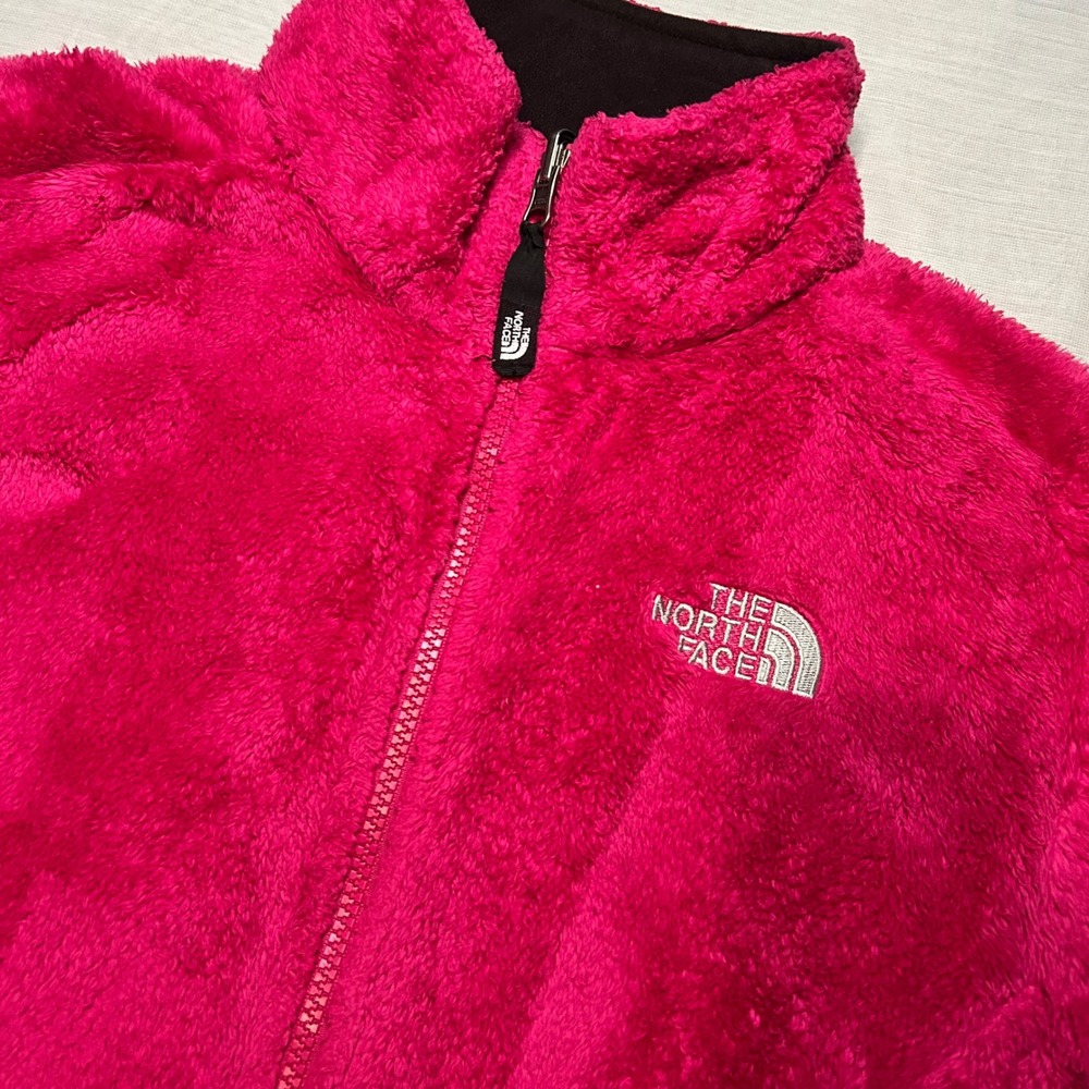 The North Face Osito Fleece Jacket Womens Pink Full Zip High Pile Soft Mock Neck
